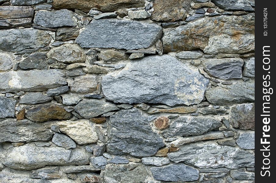 Stone Wall, Rock, Wall, Bedrock