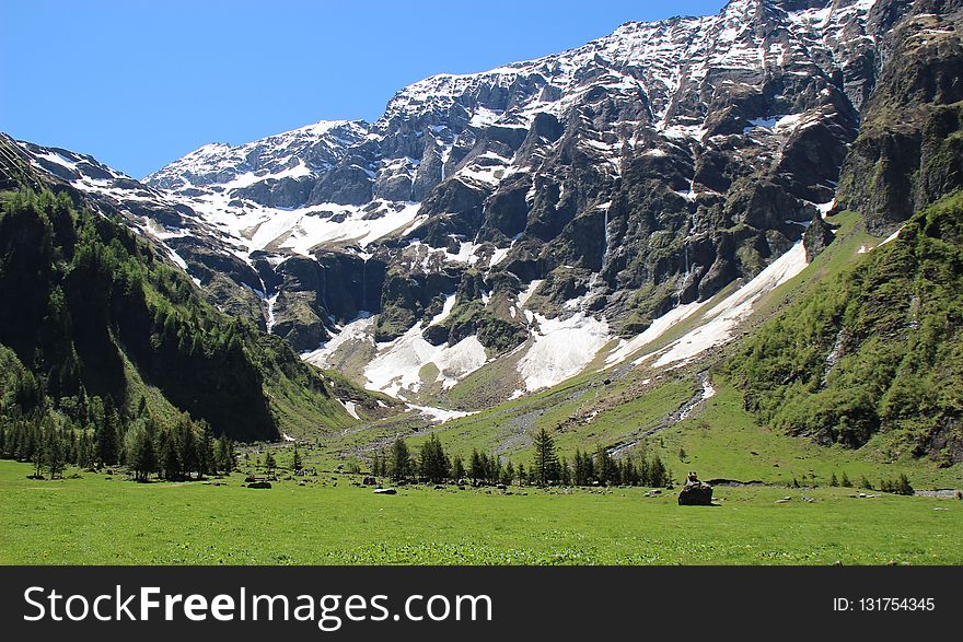 Mountainous Landforms, Grassland, Mountain Range, Mountain