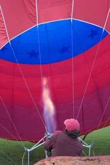 Inflating Hot Air Balloon Royalty Free Stock Image Inflating Hot Air Balloon Royalty Free Stock Image