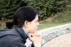 Young Woman In Profile Royalty Free Stock Image