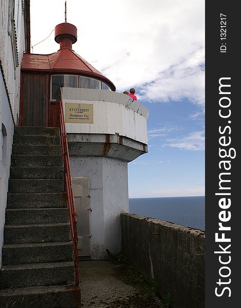 The lighthouse of Hendanes, westcoast of Norway. The lighthouse of Hendanes, westcoast of Norway
