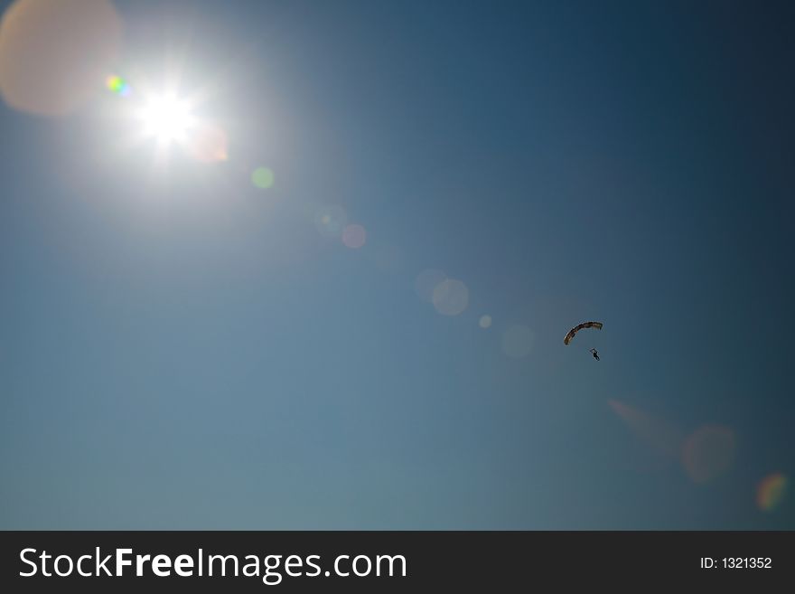 Sky Diving - Concept of Extreme Sports. Sky Diving - Concept of Extreme Sports