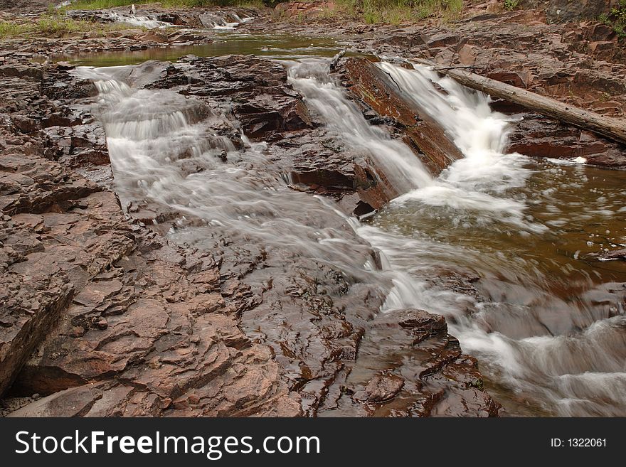 Waterfall on the Split Rock River - Superior Hiking Trail. Waterfall on the Split Rock River - Superior Hiking Trail