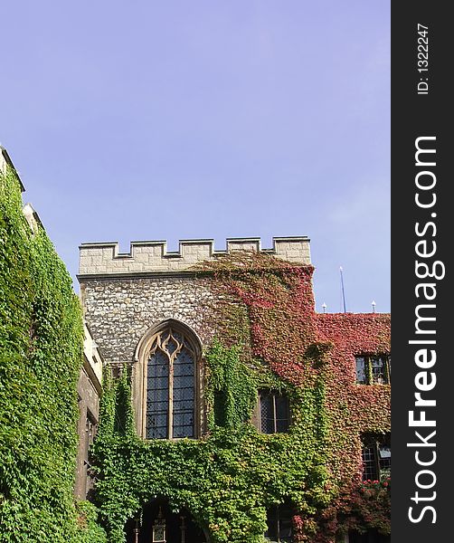 This is a castle type structure that is located next to the houses of parliament in London. This is a castle type structure that is located next to the houses of parliament in London.