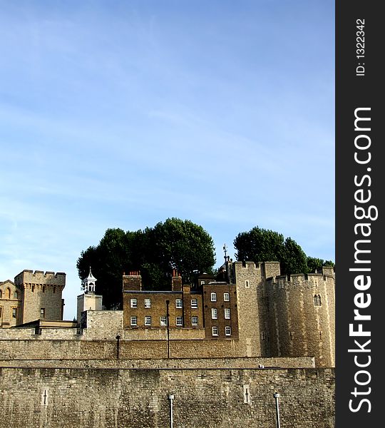 A view of the tower of London. A view of the tower of London.