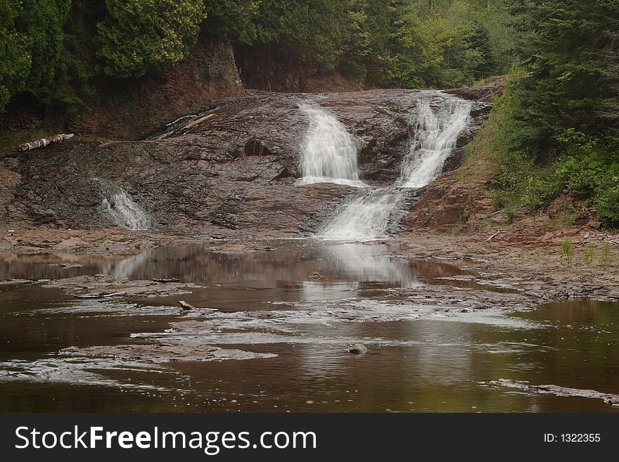 Waterfall on the Split Rock River - Superior Hiking Trail. Waterfall on the Split Rock River - Superior Hiking Trail