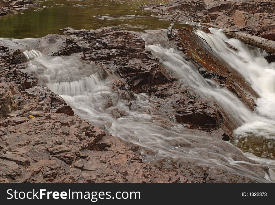 Waterfall on the Split Rock River - Superior Hiking Trail. Waterfall on the Split Rock River - Superior Hiking Trail