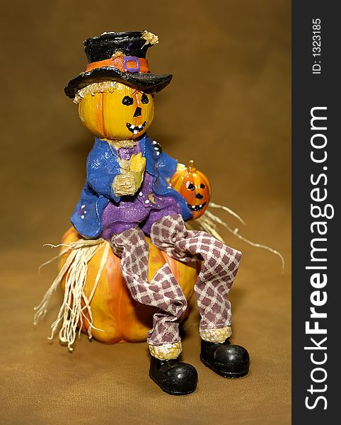 Photo of a Scarecrow Halloween Decoration. Photo of a Scarecrow Halloween Decoration