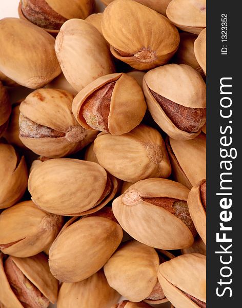Macro photo of salted pistachios. Macro photo of salted pistachios