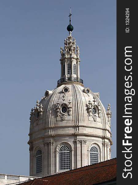 Basilica's cupola in Lisbon (Portugal)
