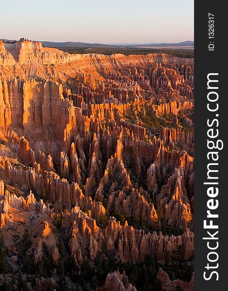 Sunrise at Bryce Point in Bryce Canyon National Park - Utah. Sunrise at Bryce Point in Bryce Canyon National Park - Utah.