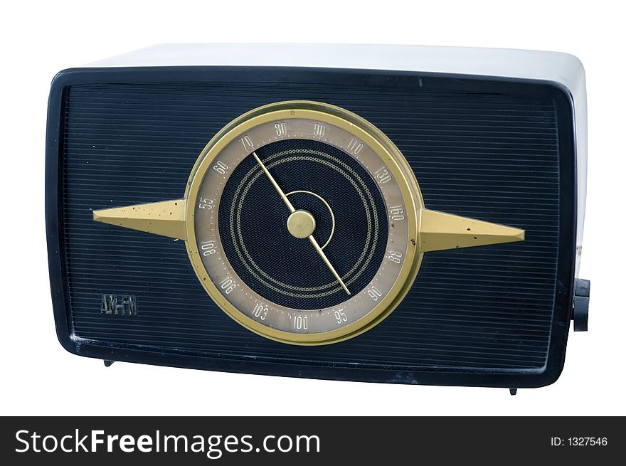 Large table model radio from the 1940's with clipping path. Large table model radio from the 1940's with clipping path