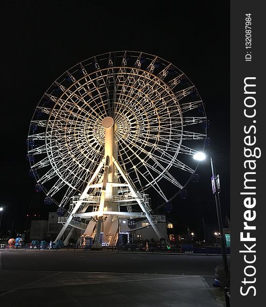 Ferris Wheel, Landmark, Tourist Attraction, Light