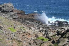 Nakalele Blowhole On Maui Hawaii Royalty Free Stock Photo