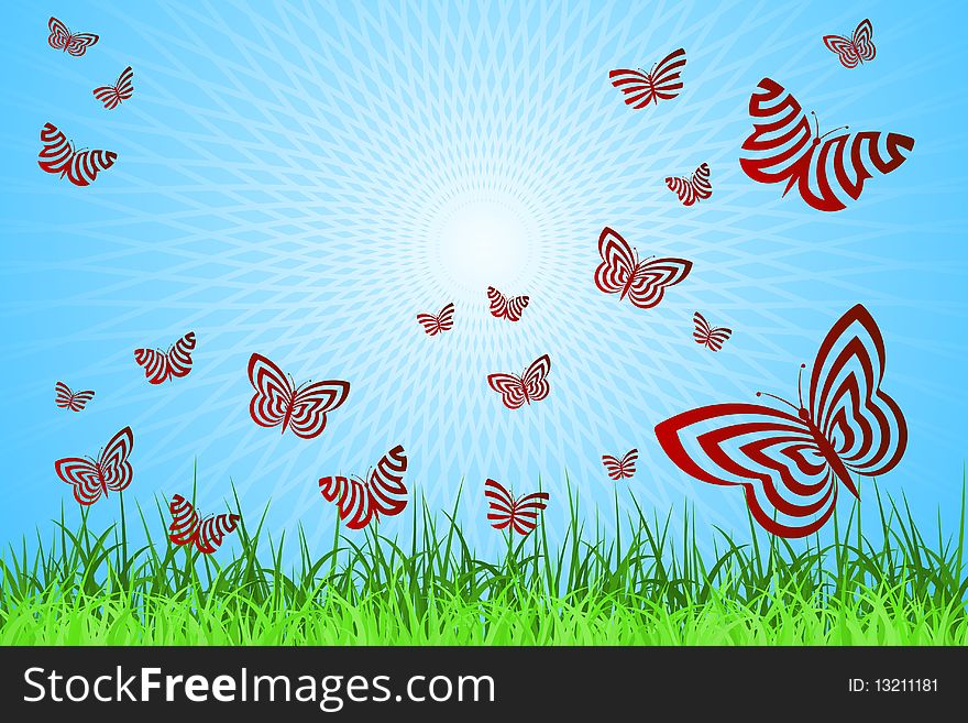 Graphic illustration of Spring Theme