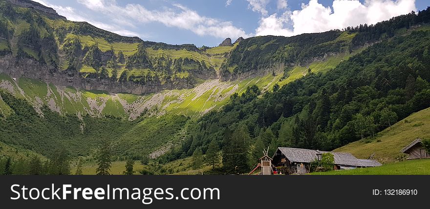 Mountainous Landforms, Highland, Nature, Valley