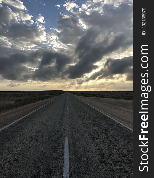 Road, Sky, Horizon, Cloud