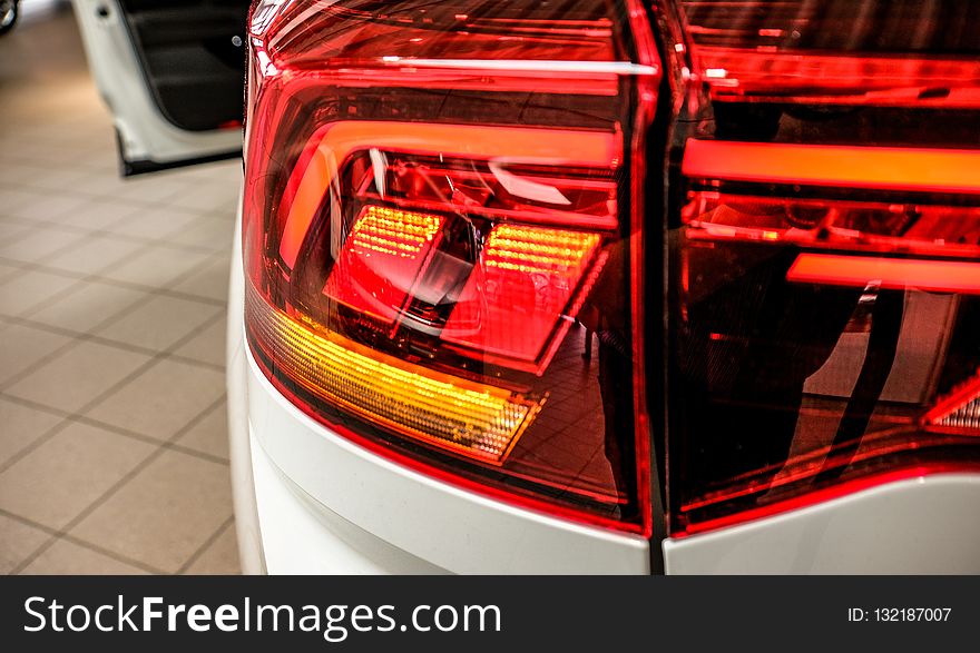 Car, Motor Vehicle, Red, Automotive Lighting