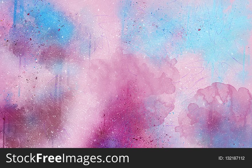 Sky, Pink, Watercolor Paint, Purple