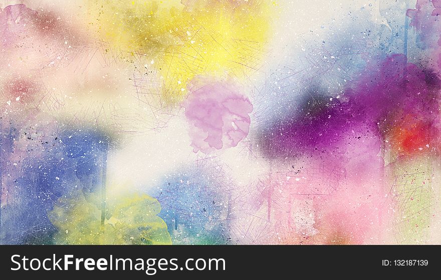 Sky, Watercolor Paint, Atmosphere, Purple