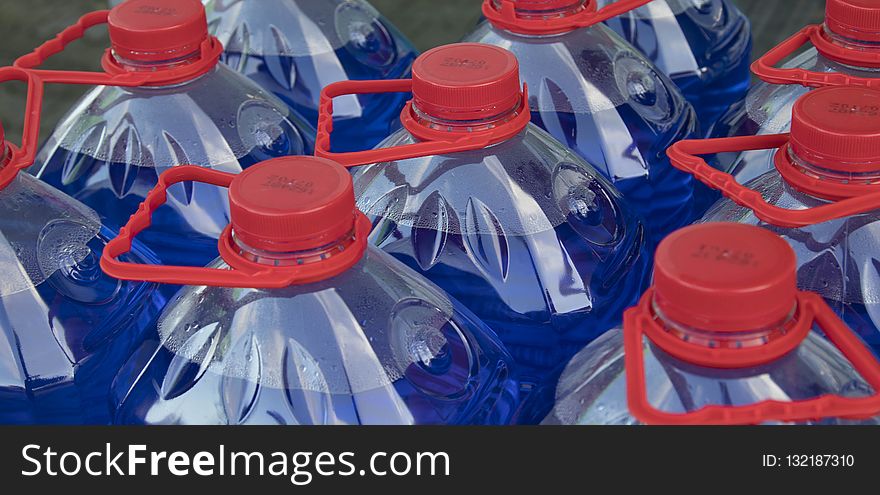 Blue, Water, Bottled Water, Plastic Bottle