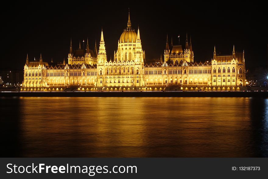 Landmark, Reflection, Night, Tourist Attraction