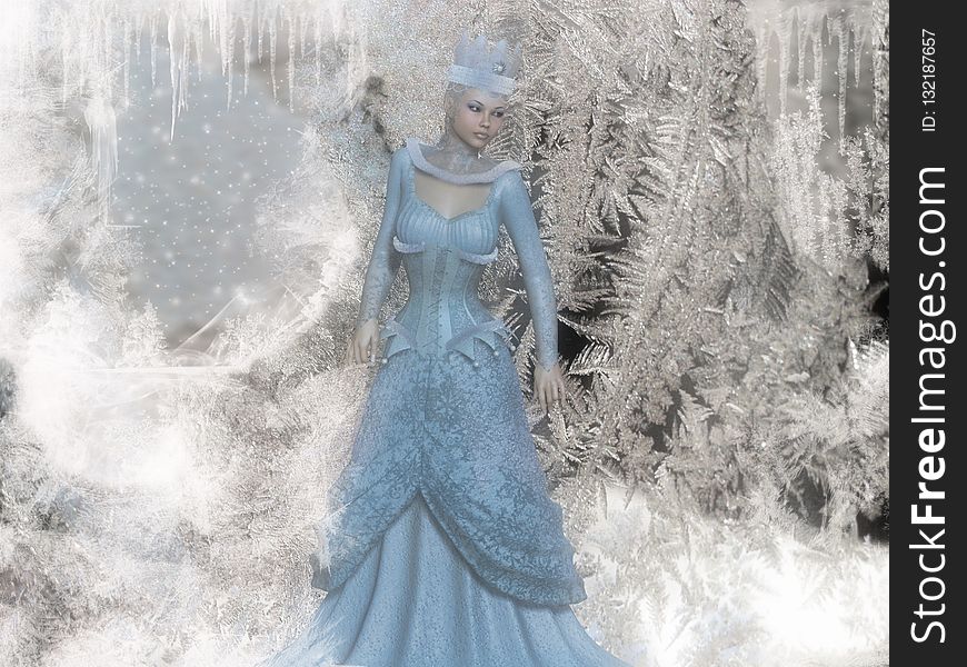 Dress, Freezing, Gown, Girl