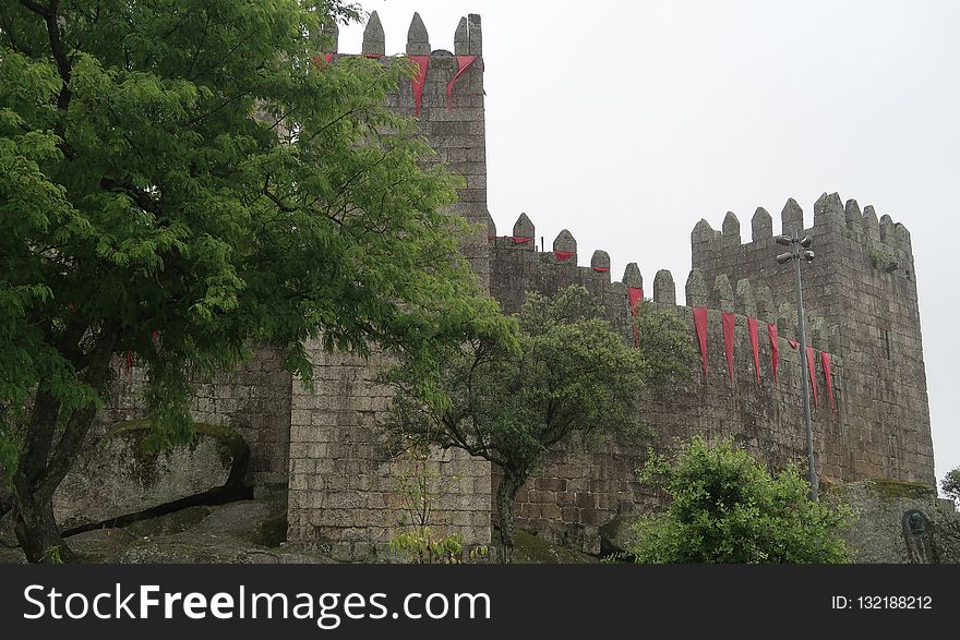 Castle, Building, Fortification, Tree