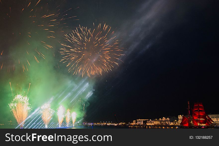 Fireworks, Reflection, Sky, Event