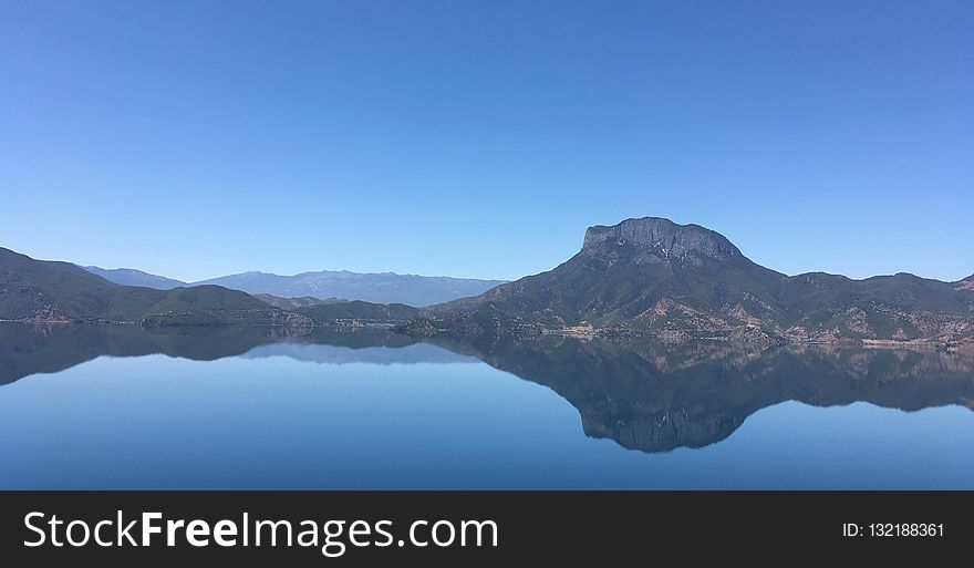 Sky, Lake, Reflection, Mount Scenery