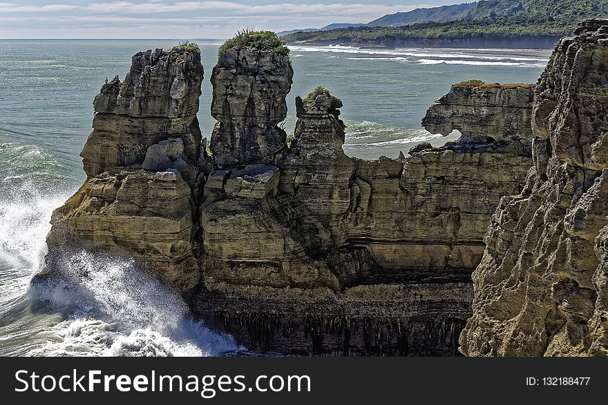 Coast, Rock, Cliff, Promontory