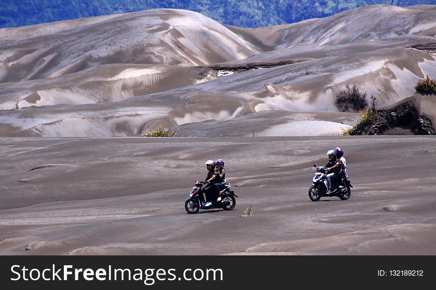 Sand, Motorcycle, Landscape, Vehicle