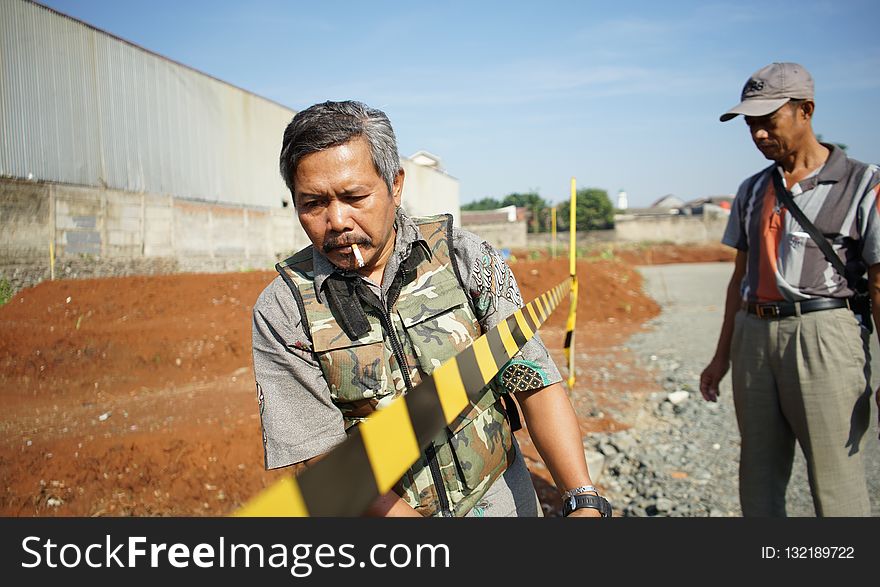 Construction Worker, Tree, Plant, Vehicle