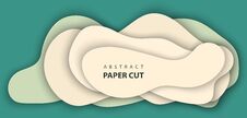 3D Abstract Realistic Paper Decoration, Design Textured With Cardboard Wavy, Layout Design Template, Banner, Brochure, Book Cover Royalty Free Stock Photography