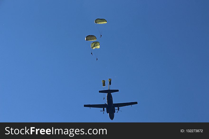 Air Sports, Sky, Parachute, Parachuting