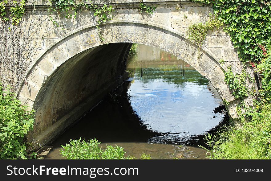 Waterway, Water, Arch Bridge, Bridge