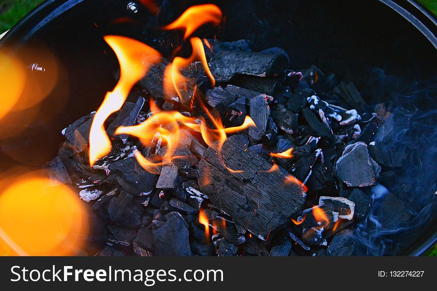 Charcoal, Campfire, Animal Source Foods, Barbecue