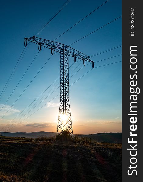 Sky, Electricity, Overhead Power Line, Transmission Tower