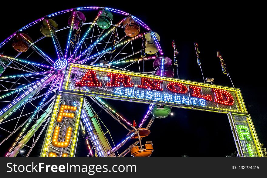 Amusement Ride, Amusement Park, Ferris Wheel, Tourist Attraction