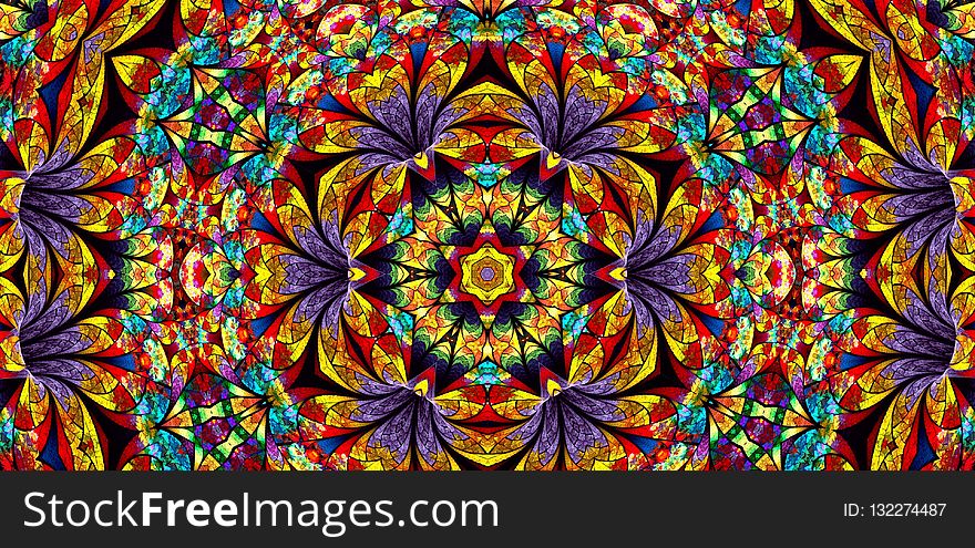 Pattern, Design, Symmetry, Kaleidoscope