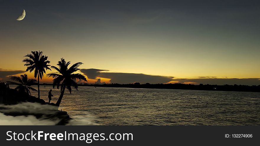 Sky, Sunset, Horizon, Sunrise