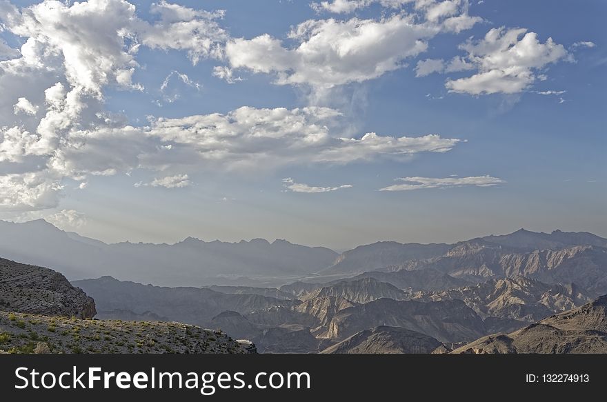 Sky, Cloud, Ridge, Mountainous Landforms