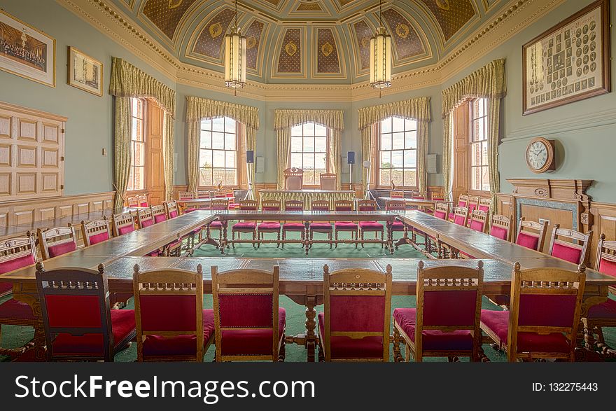 Function Hall, Conference Hall, Table, Interior Design