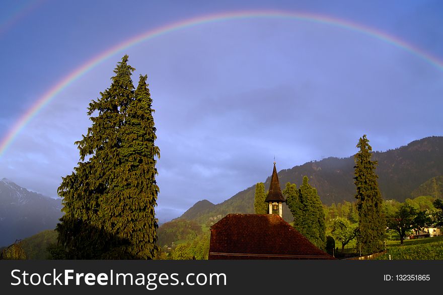 Rainbow, Sky, Nature, Landmark