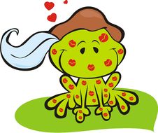 Frog Prince With Kisses Royalty Free Stock Photo