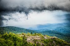 Beautiful Scenic Views At Rought Ridge North Carolina Overlook Royalty Free Stock Images