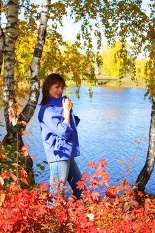 Girl Near The Lake Stock Image Girl Near The Lake Stock Image