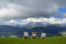 Relax At Larchfilzkogel Gondola Lift Station Nature Reserve Place In Alps Stock Photo