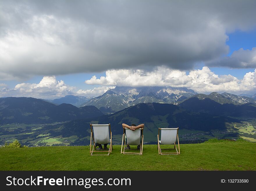 Relax at Larchfilzkogel gondola lift station nature reserve place in Alps