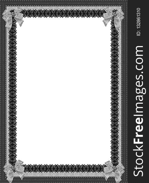Black, Picture Frame, Black And White, Structure